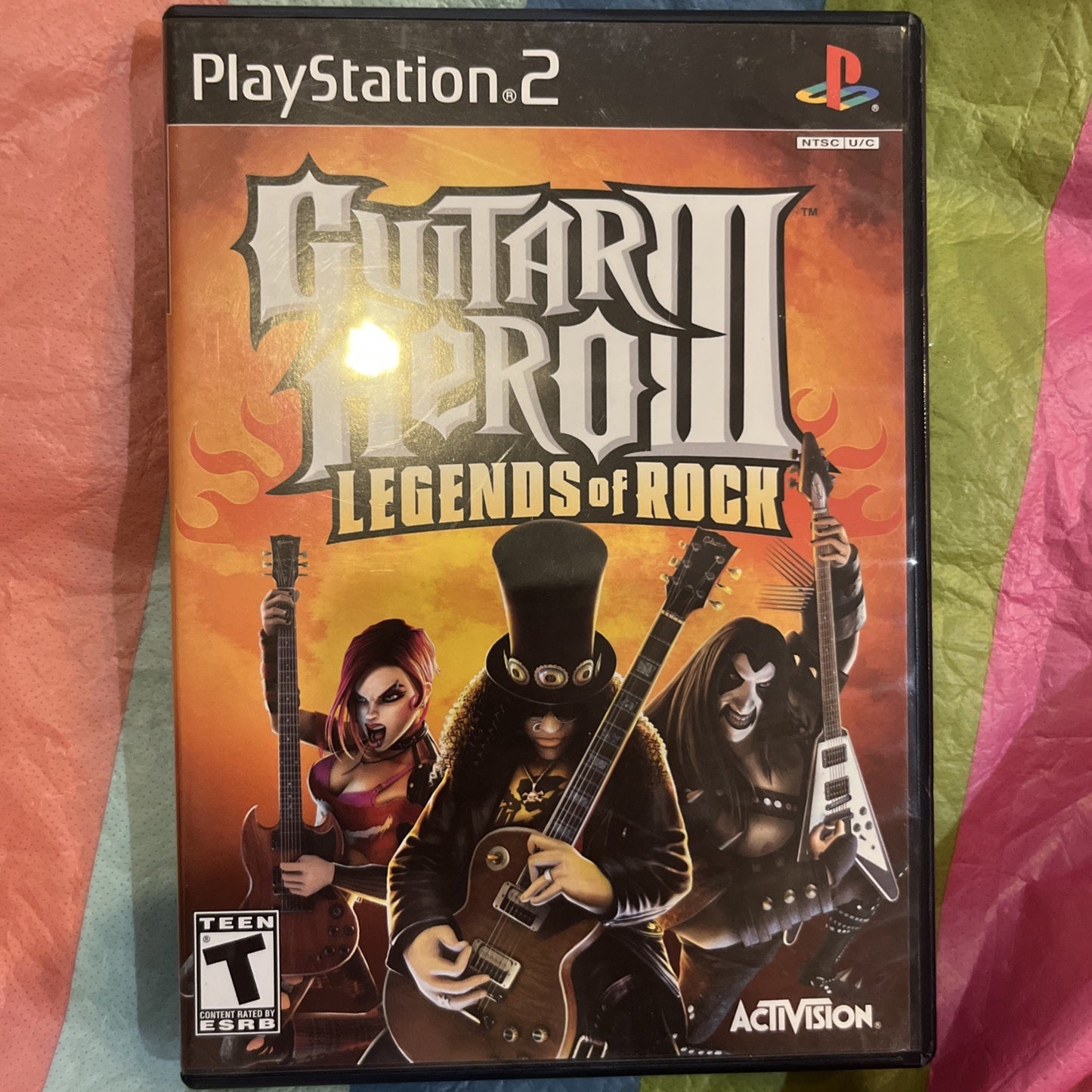 Guitar Hero III Legends Of Rock (PS2). Manual, Tested, Original Case