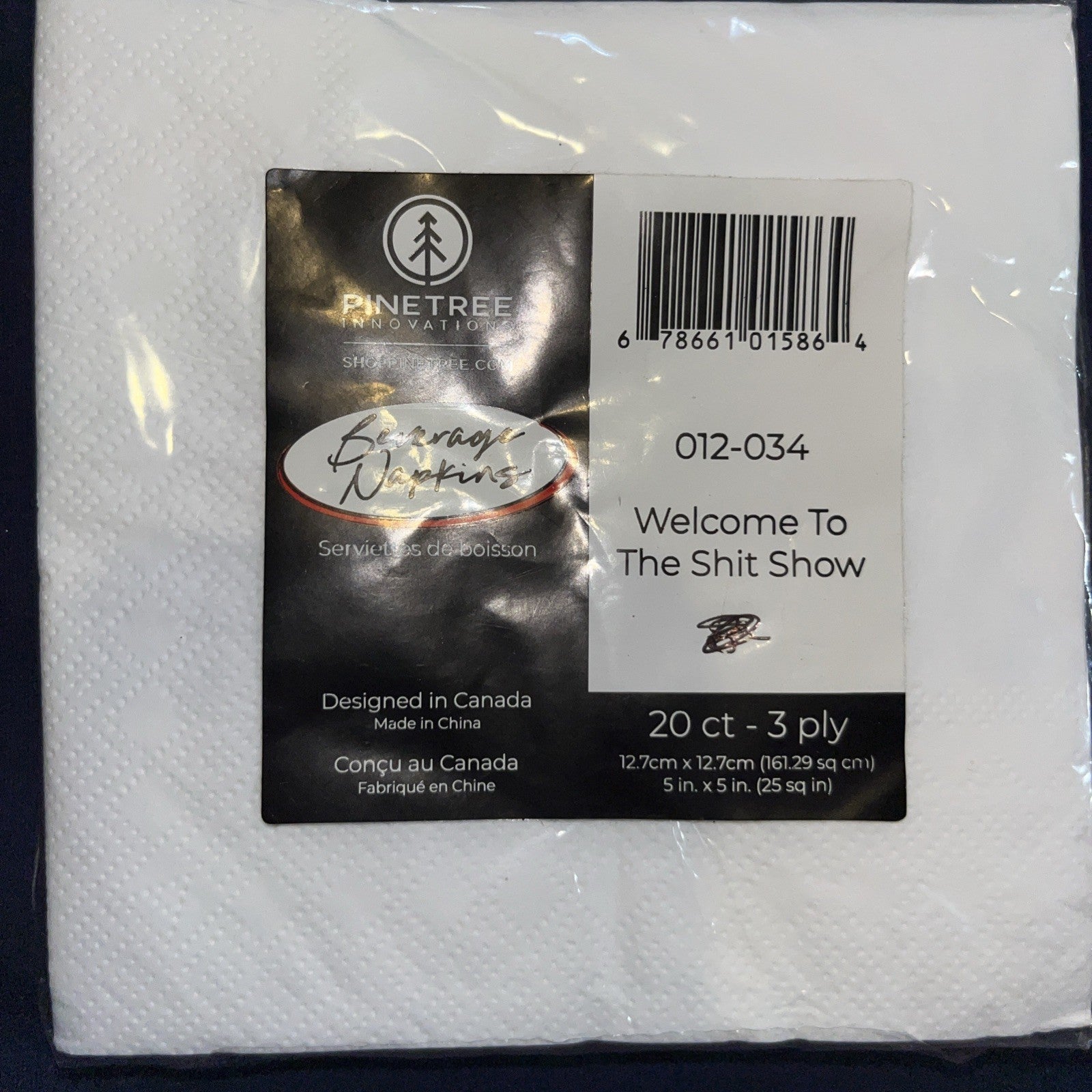 Welcome To The Sh*t Show Beverage Napkins 20 Ct