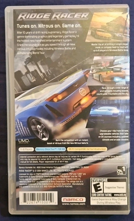 Ridge Racer (Sony PSP, 2005) - European Version. No Game. Box Art, Manual & Case