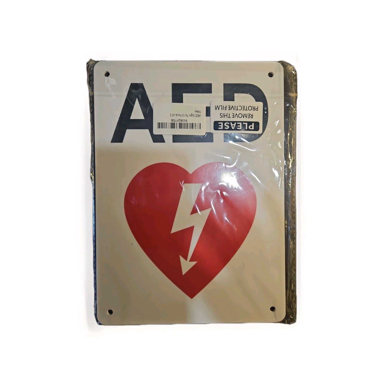 "AED" Sign | 7.25" x 9.7/8" Plastic x 2