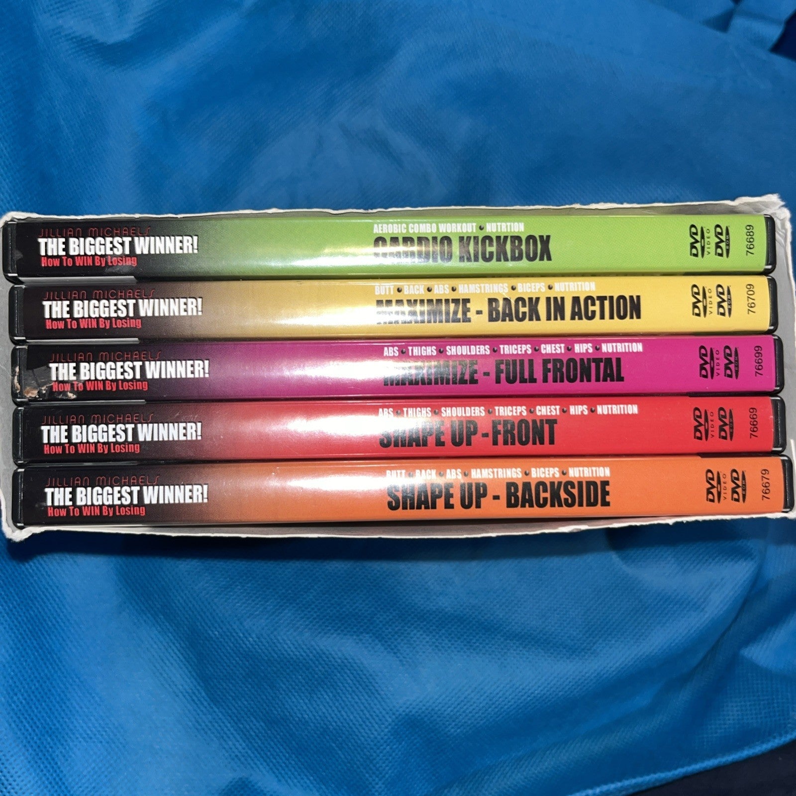 Jillian Michael’s The Biggest Winner (DVD) 5-Disc Set. Box Wear. DVDs Sealed