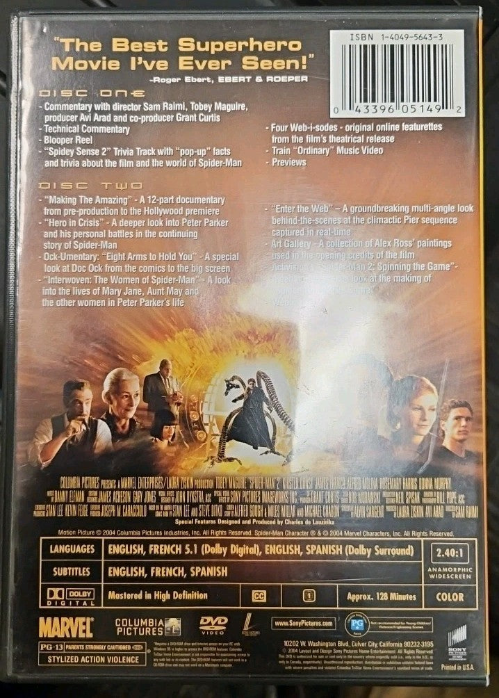 Spider-Man 2 (Special Edition) (DVD, 2004) New Sealed