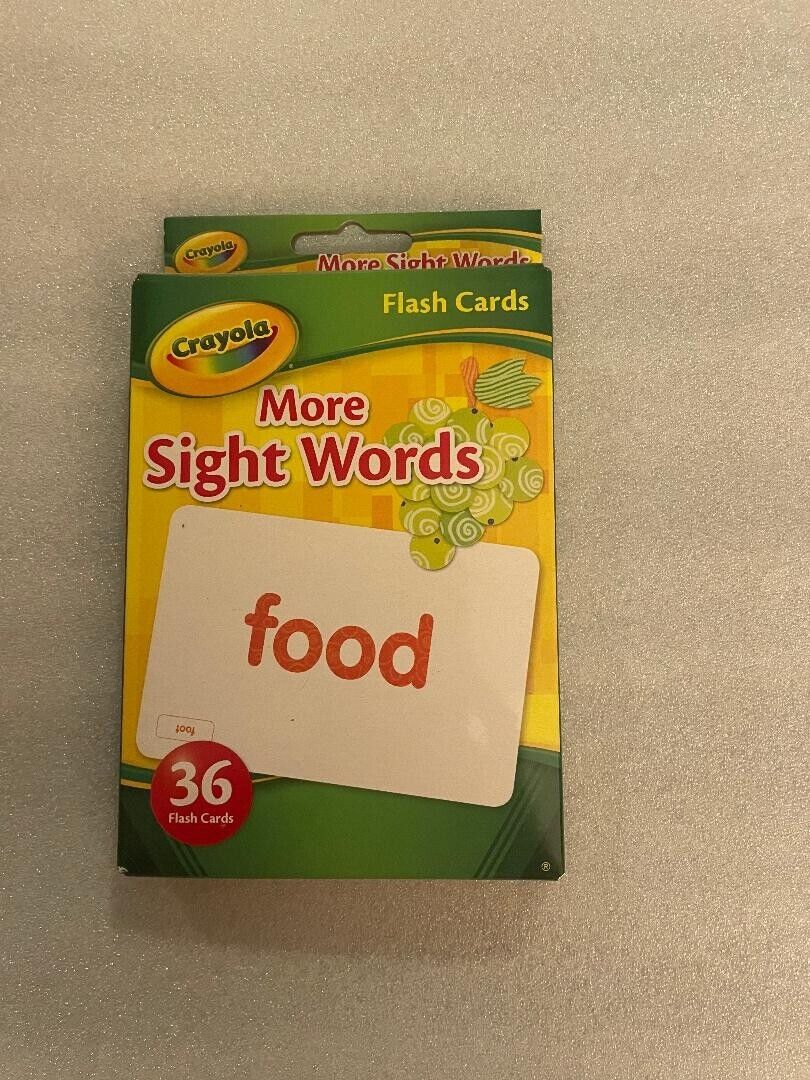 Crayola More Sight Words Flash Cards 36 Cards