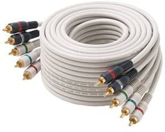 12ft Steren 5-RCA PP-254-606IV RGB Composite Video / Audio Cable