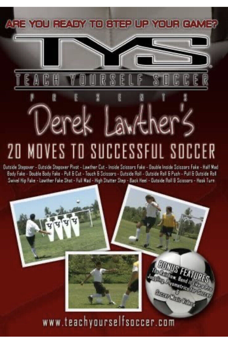 Teach Yourself Soccer Derek Lawther's 20 Moves To Successful Soccer DVD BrandNew