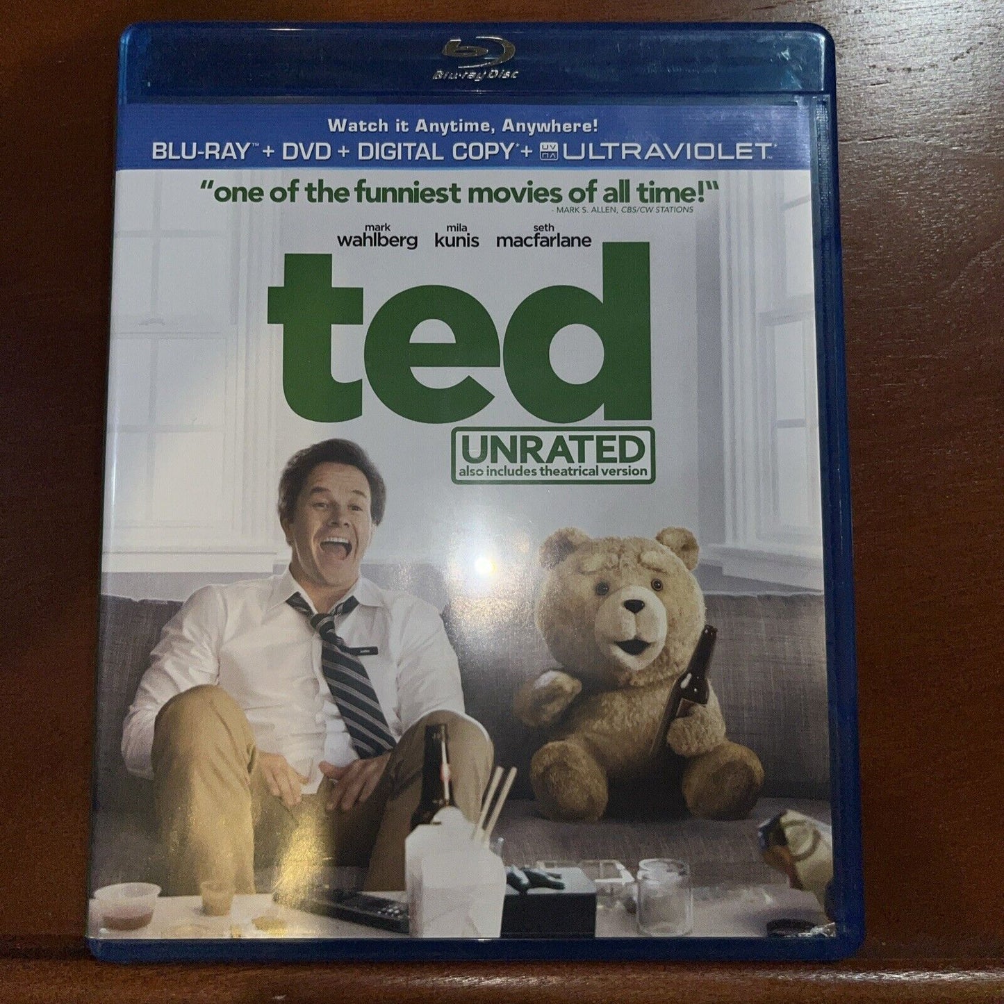 Ted (Two-Disc Combo Pack: Blu-ray + DVD) Unrated Comedy Mark Wahlberg