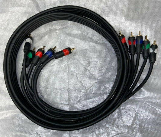 6FT Component Video Cable with Audio/Stereo 5 RCA Red Green Blue RGB - Molded