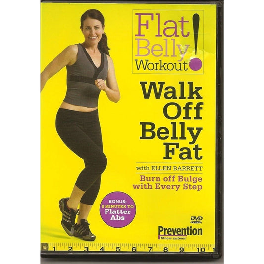 Flat Belly Workout! Walk Off Belly Fat with Ellen Barrett (DVD) Brand New Sealed