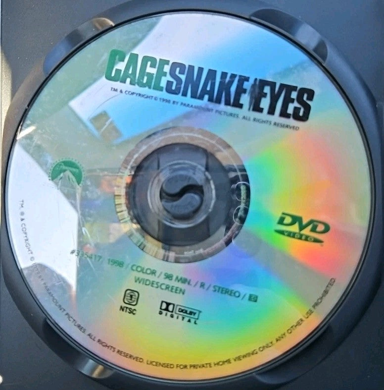 Snake Eyes (DVD, 1998) Tested. New Case