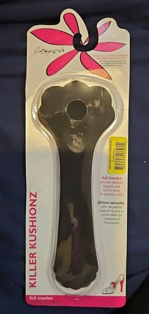 Foot Petals Killer Kushionz 3/4 Insoles Black