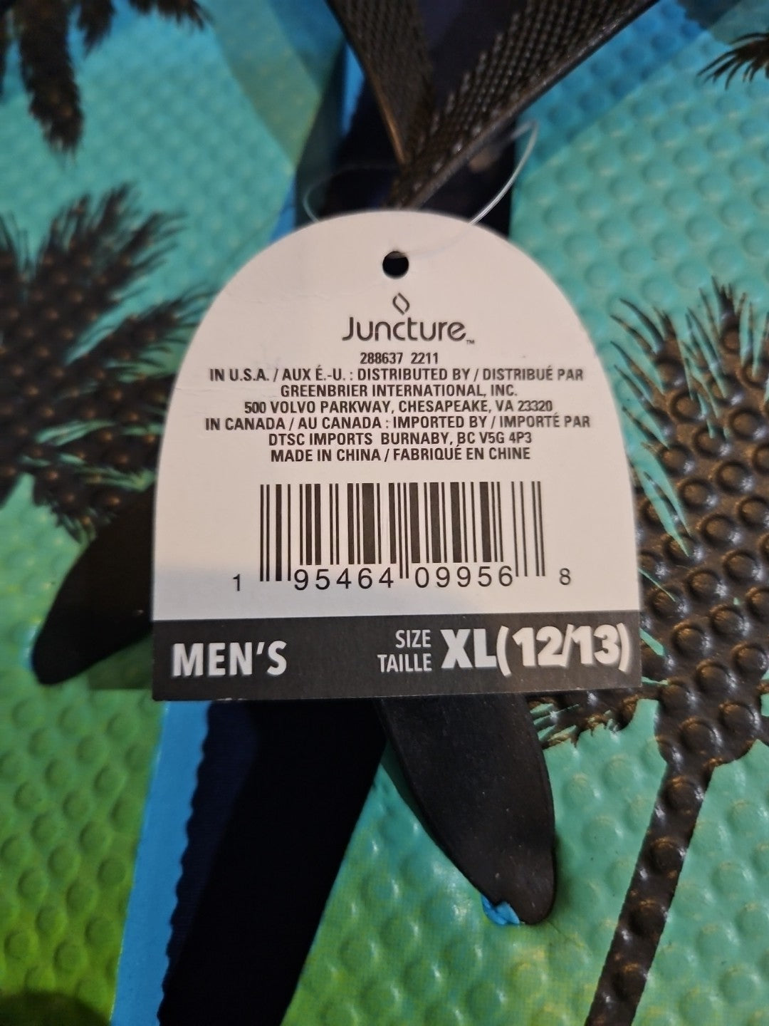 Juncture Men's Flip Flops Size 12/13 - Brand New