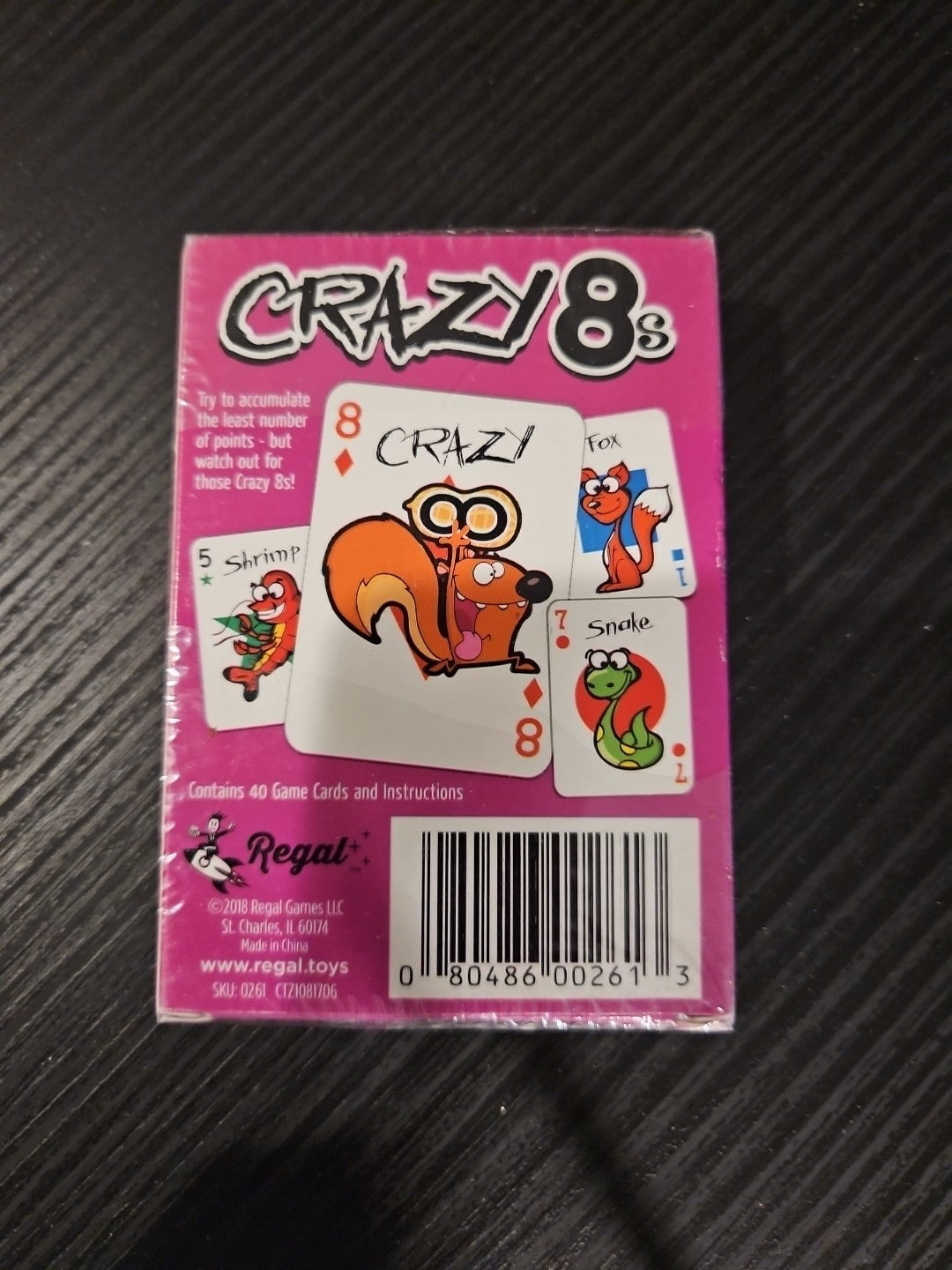 Regal Games Crazy 8s Kids Card Game Brand New / Factory Sealed | Free Shiping
