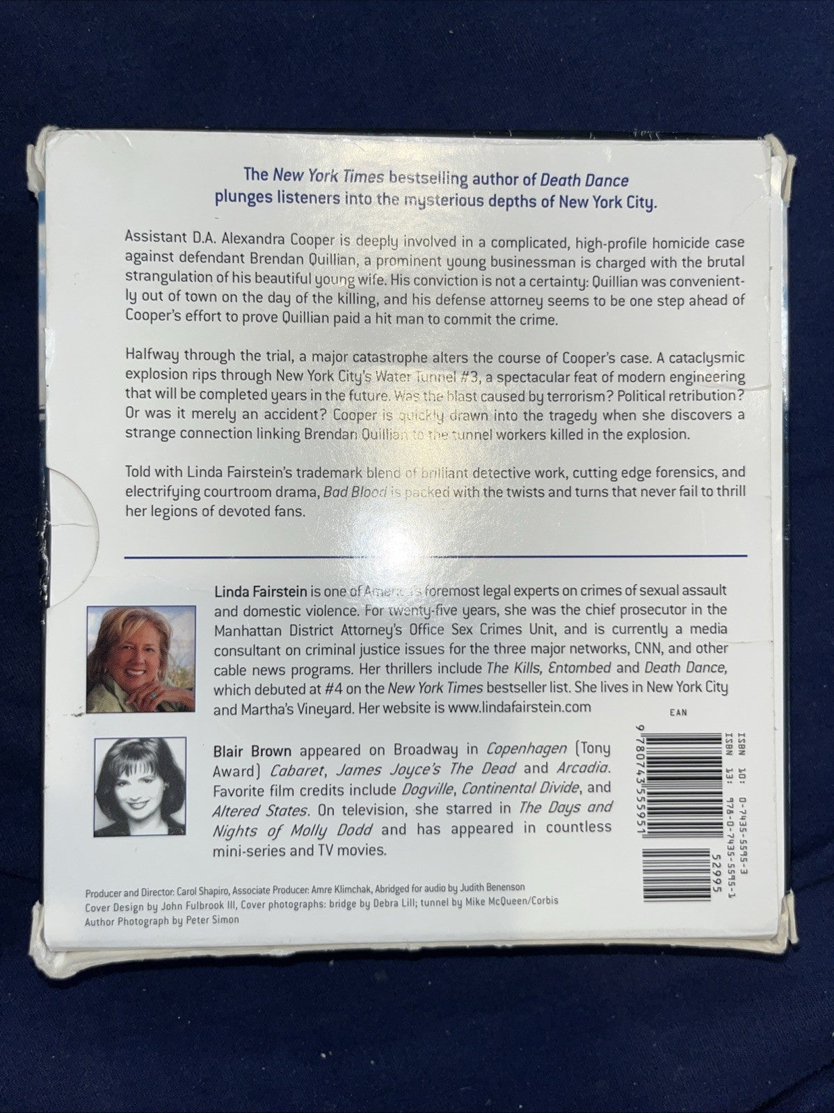 Bad Blood by Linda Fairstein (2007, Compact Disc)