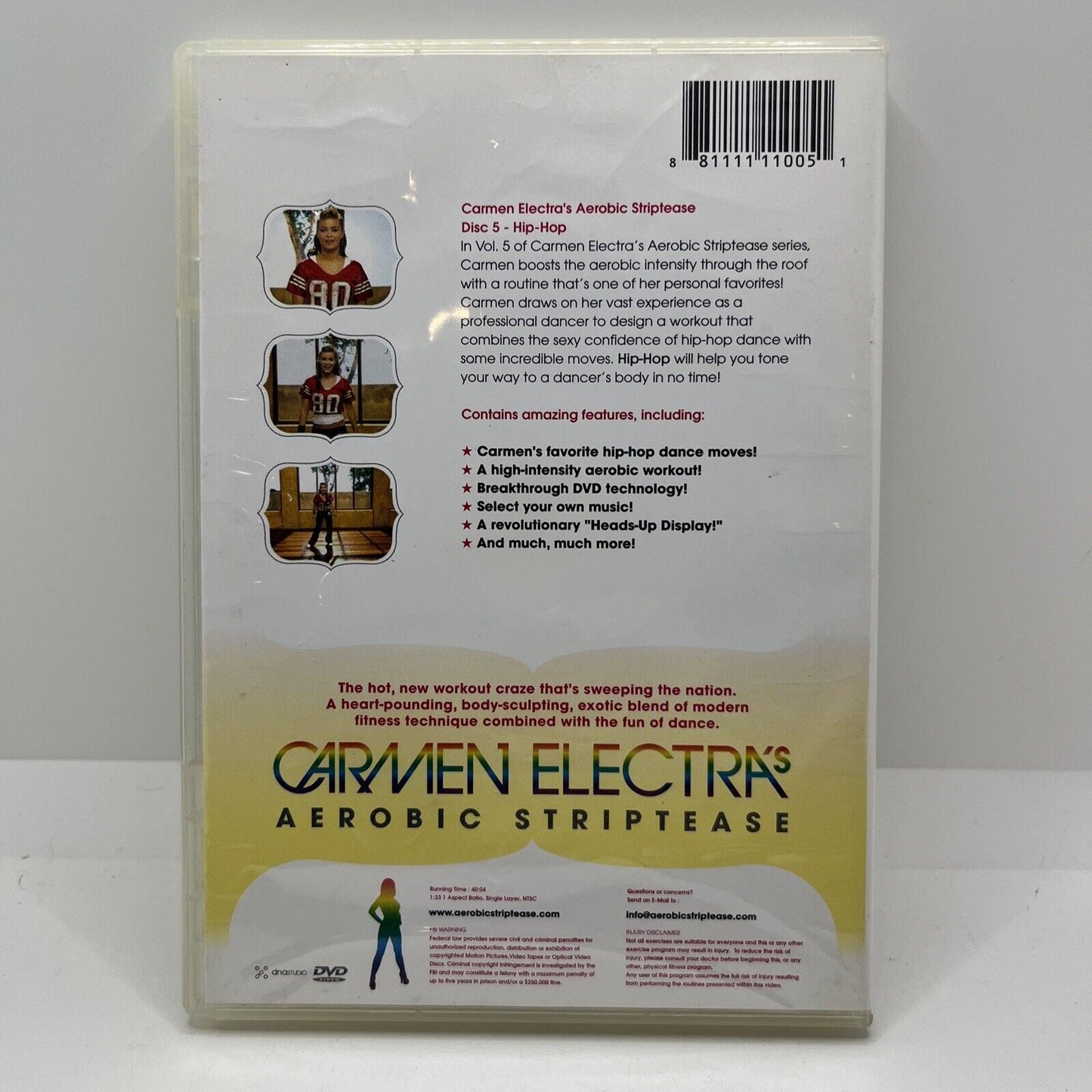 NEW Sealed Carmen Electra's Aerobic Striptease Disc 5 Hip-Hop DVD 2003