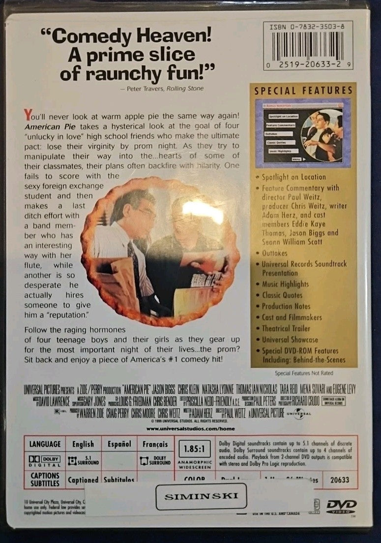 American Pie (DVD, 1999)