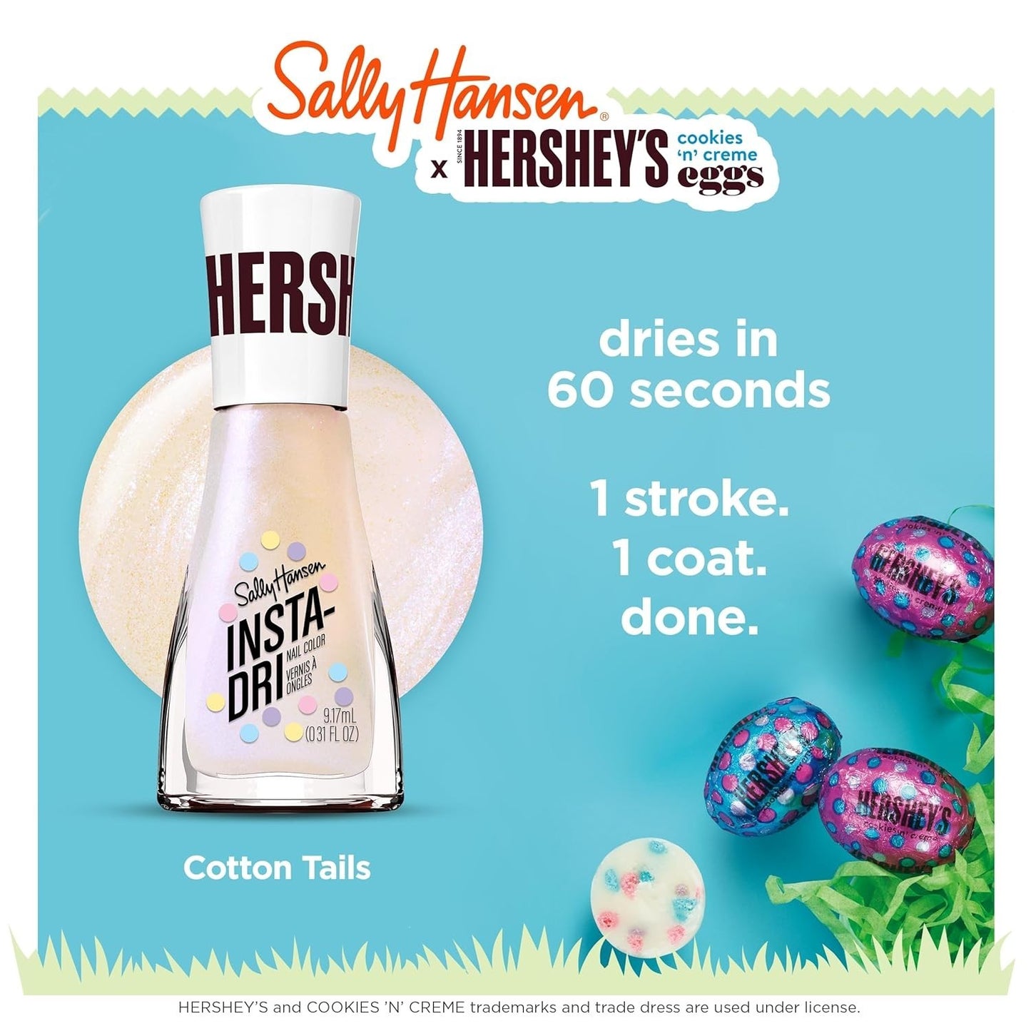 Hershey's Cookie 'n' Cream Eggs - 781 - Sally Henson Insta-Dri Nail Polish .31oz