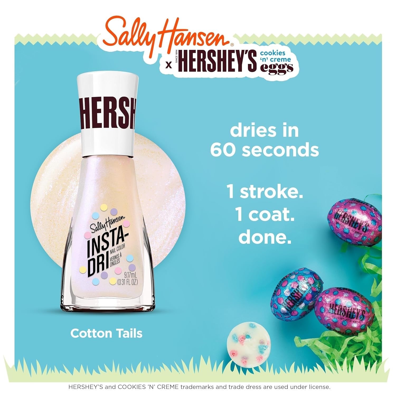 Hershey's Cookie 'n' Cream Eggs - 781 - Sally Henson Insta-Dri Nail Polish .31oz