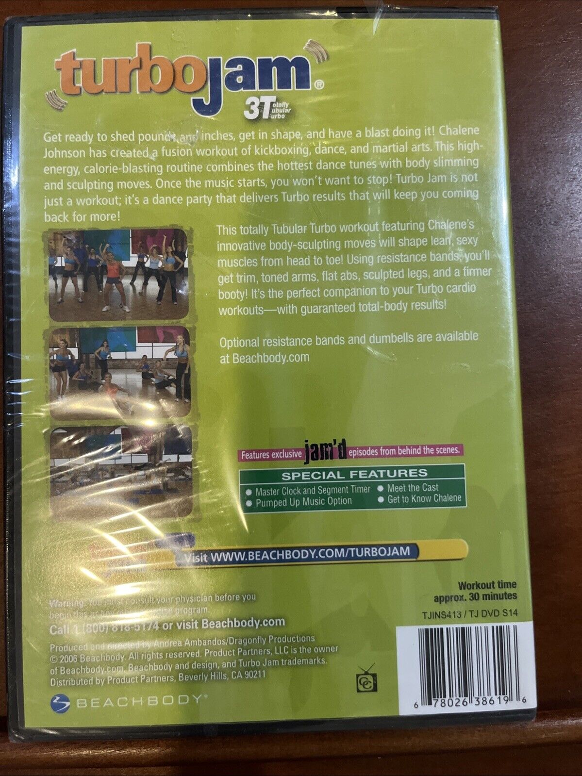 Turbo Jam: 3 Totally Tubular Turbo - DVD By Chalene Johnson Brand New