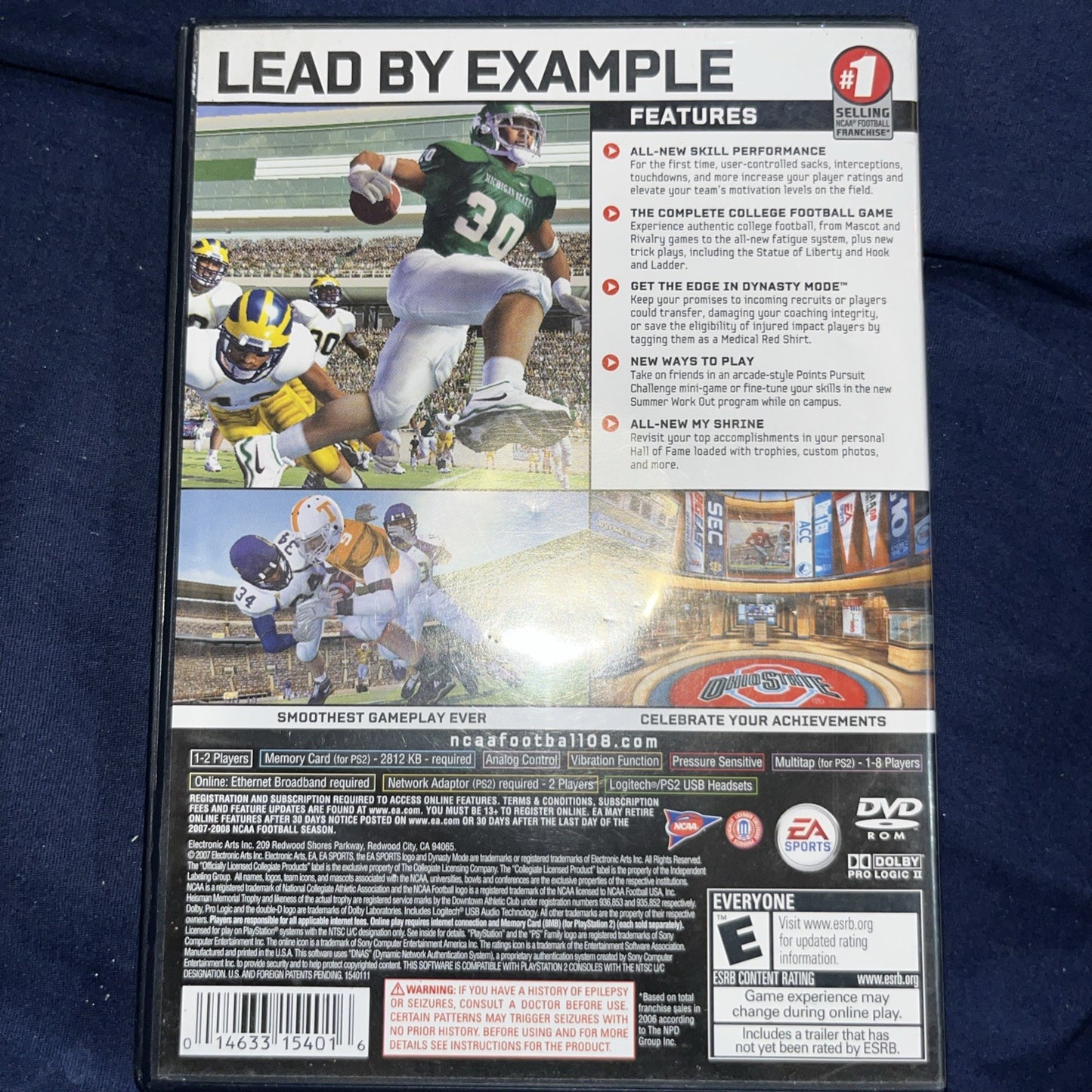 NCAA Football 08 (Sony PlayStation 2, 2007)