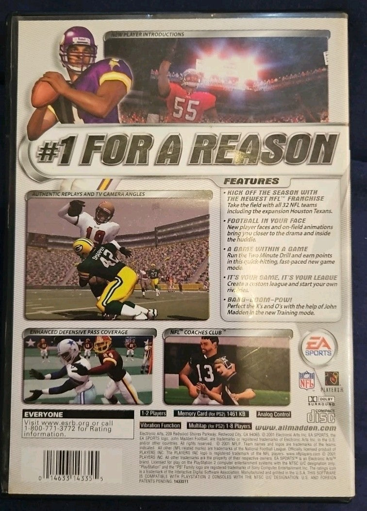 Madden 2002 Football - Sony PlayStation 2