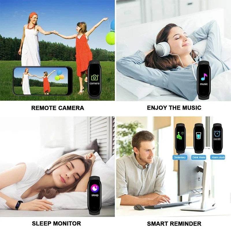 NEW M4 Smart Bracelet Bluetooth Connection Android 4.4+ & IOS above 8.5 Black