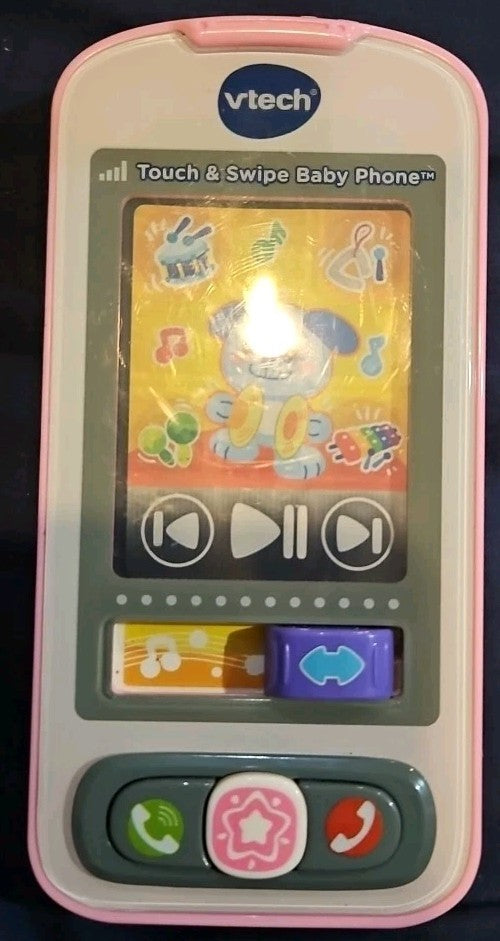 VTech Touch and Swipe Baby Phone Pink