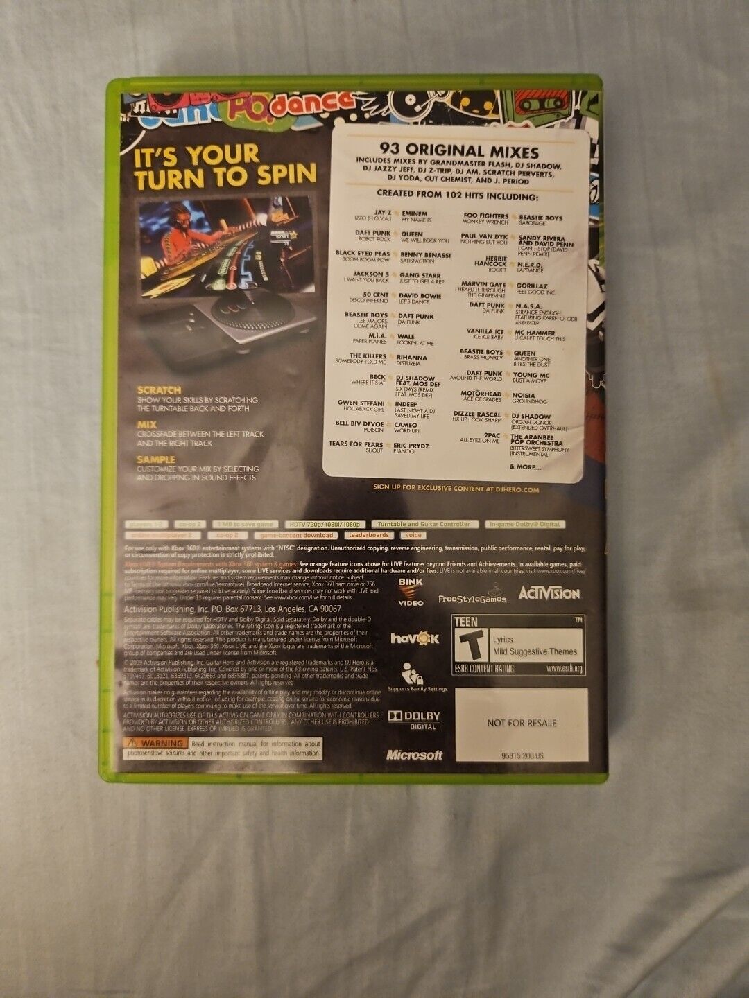 DJ Hero (Microsoft Xbox 360, 2009)