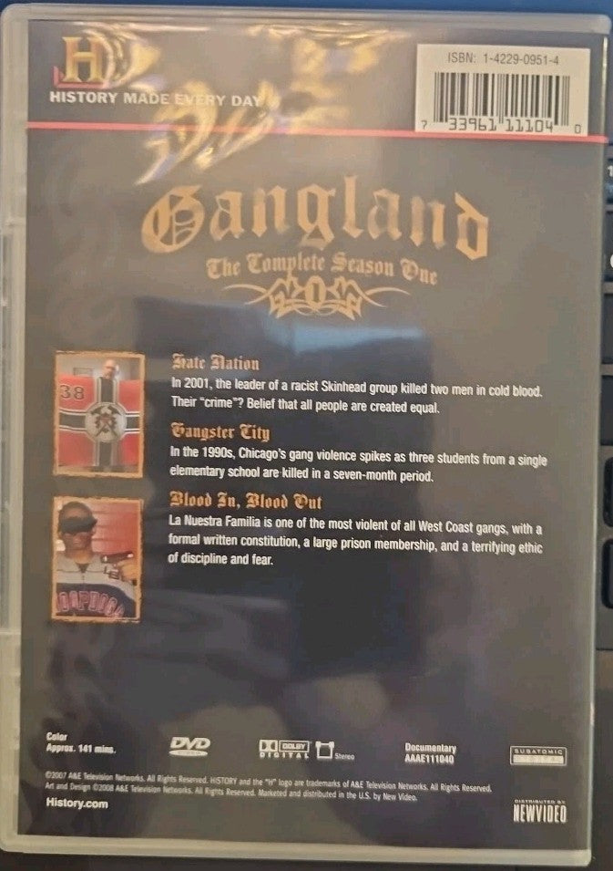 Gangland: Complete Season 1 (DVD) Discs 2, 3 & 4 ONLY.  MISSING DISC 1 READ