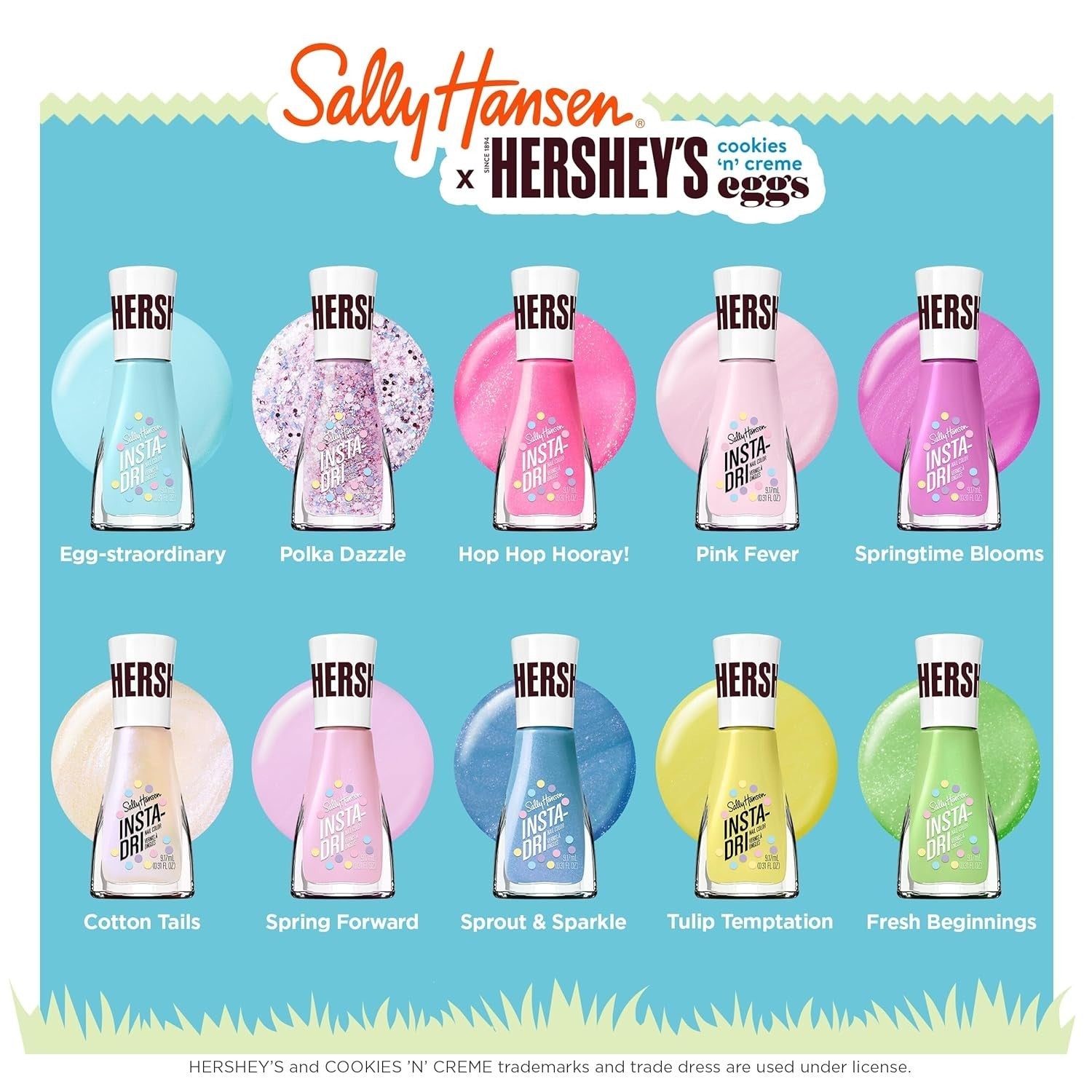 Hershey's Cookie 'n' Cream Eggs - 780 - Sally Henson Insta-Dri Nail Polish .31oz