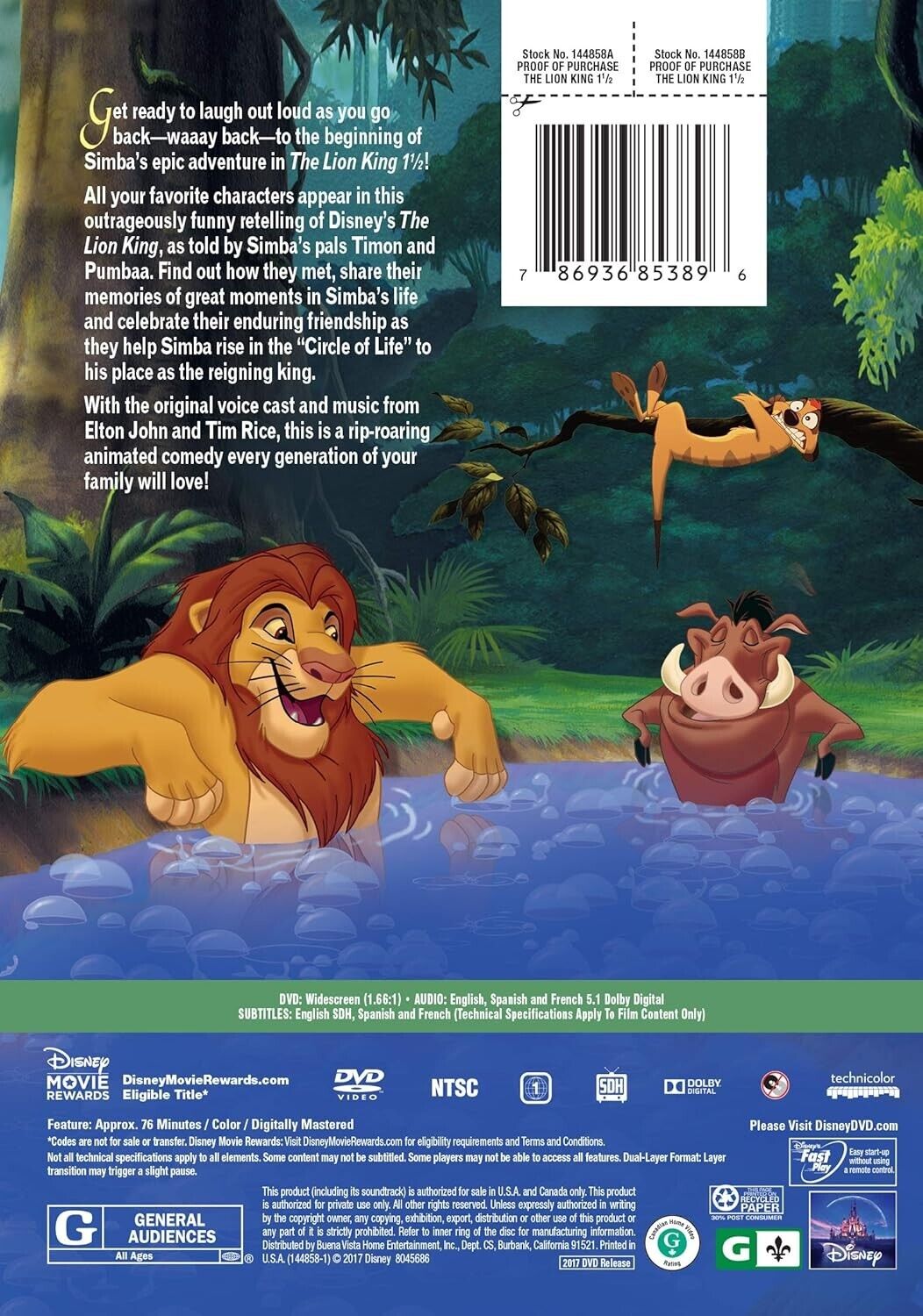 The Lion King 1 1/2 (DVD, 2004, 2-Disc Set, Limited Edition Collectible Packagin