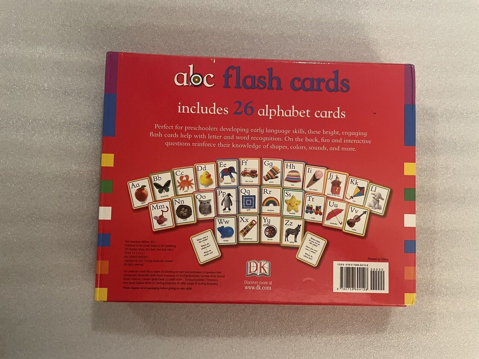 ABC Flash Cards DK 26 Alphabet Cards