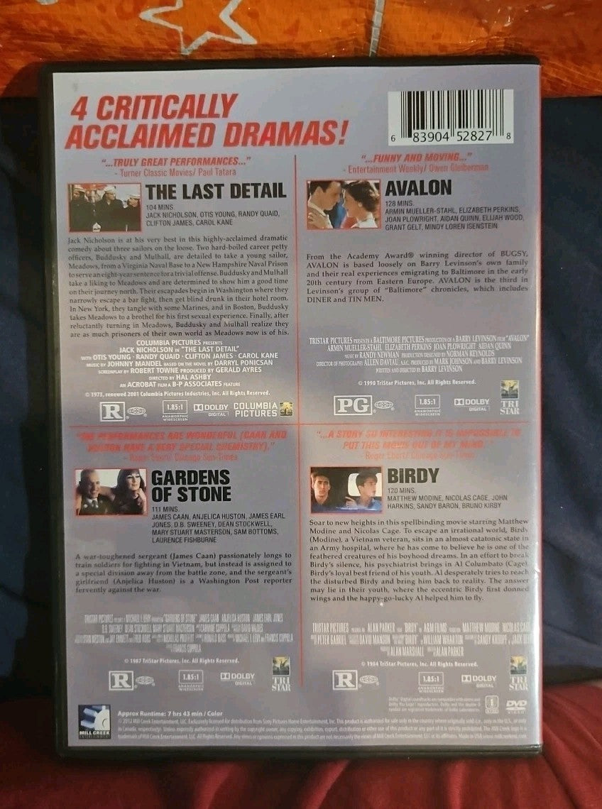 The Last Detail/Avalon/Gardens of Stone/Birdy (DVD, 2012, 2-Disc Set)