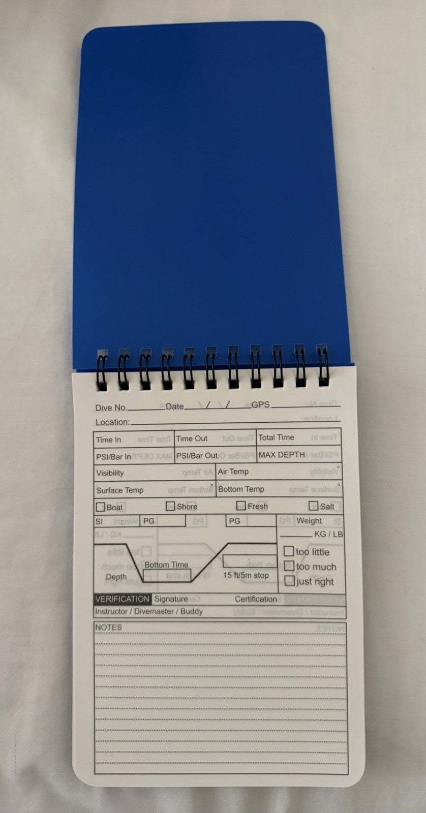 Diving Log Book All Weather 100 Waterproof Pages