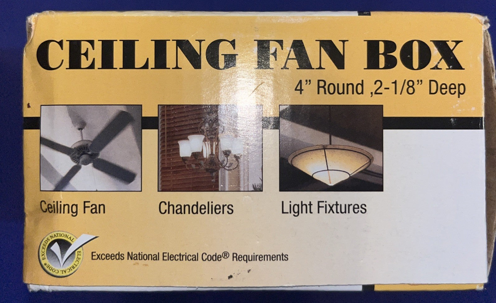 Raco 299 Round Steel 1-Gang 5-Knockout Ceiling Rated Box 4.25 H x 2.56 D in.