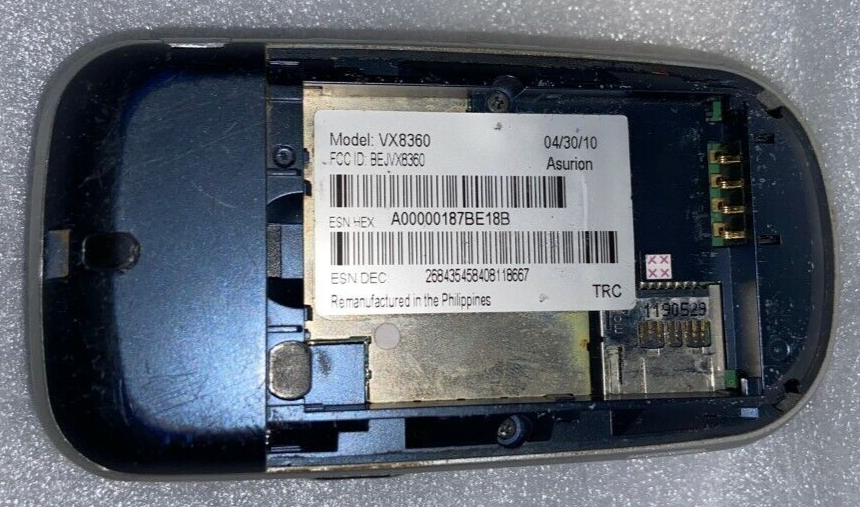 LG VX8360 - Blue (Verizon) Cellular Phone - For Parts!