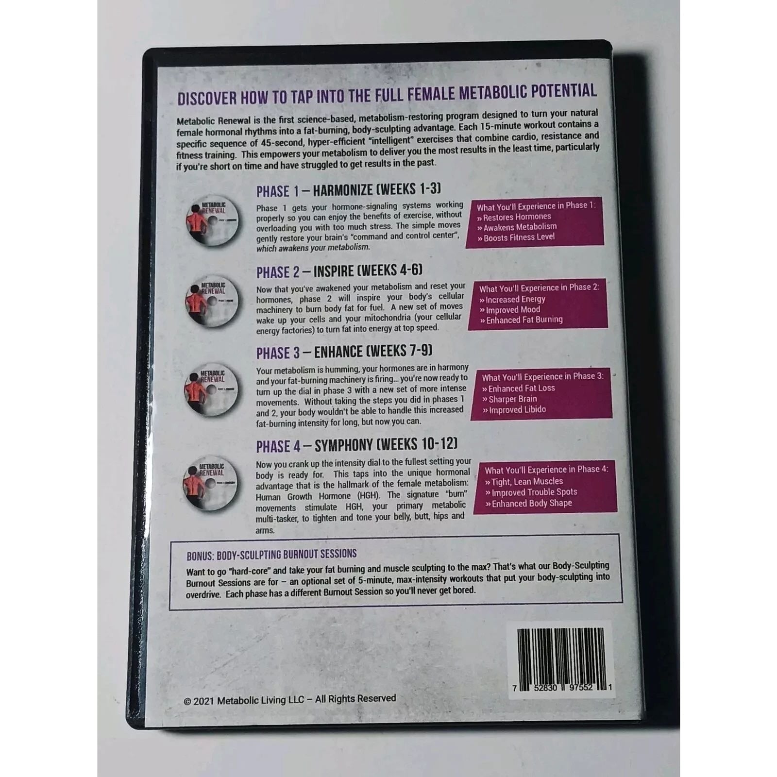 Metabolic Renewal (DVD, 2021, 4 Disc Set) New Sealed