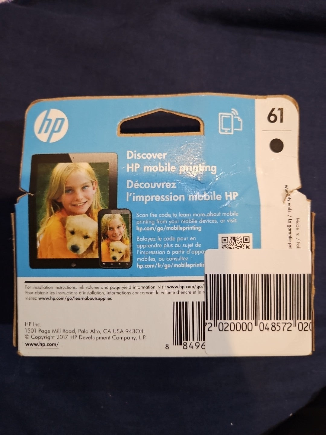 HP 61 Black Original Ink Cartridge (CH561WN)