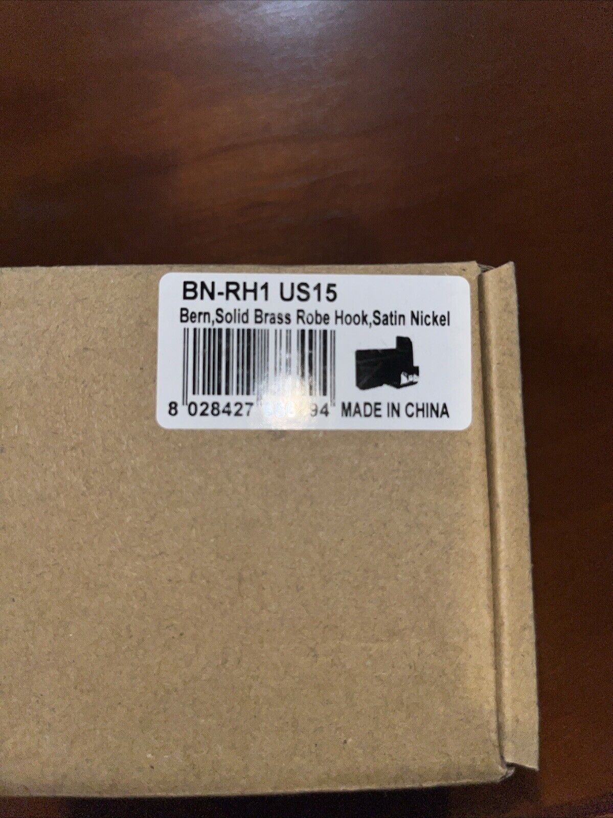 Bern Solid Brass Robe Hook Satin Nickel BN-RH1  US15