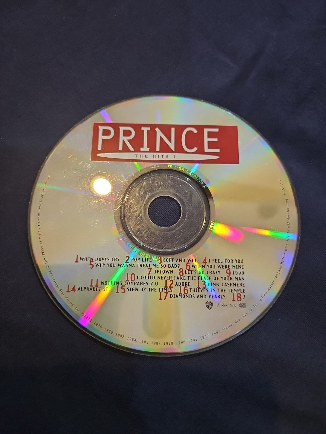 Prince The Hits 1 (CD) DISC ONLY
