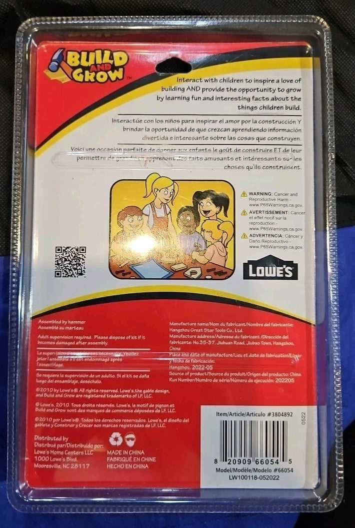 Build and Grow Kid's Beginner wood Christmas Tree Project Kit, ages 5+ new