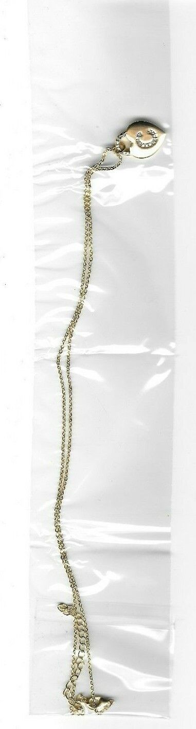 Heart Shaped Letter "C" Pendant / Charm Necklace w/ Mini Greeting Card & Box