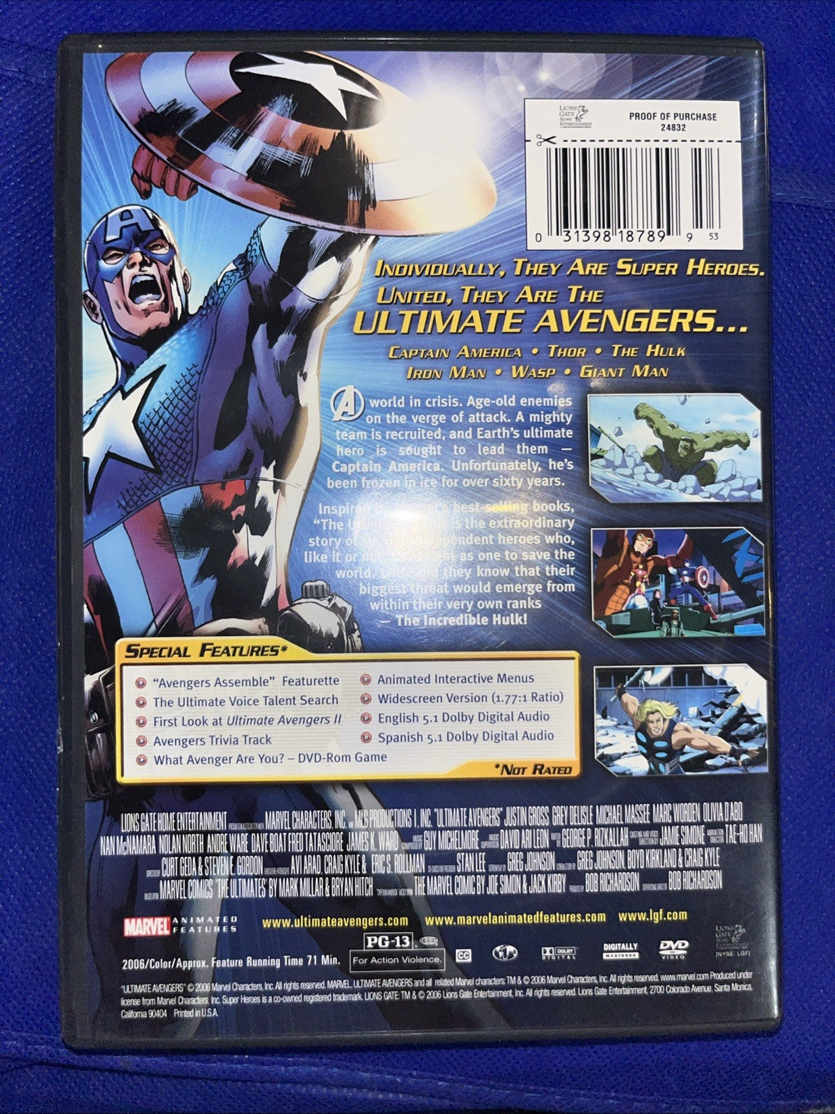 Ultimate Avengers: The Movie (DVD, 2006)