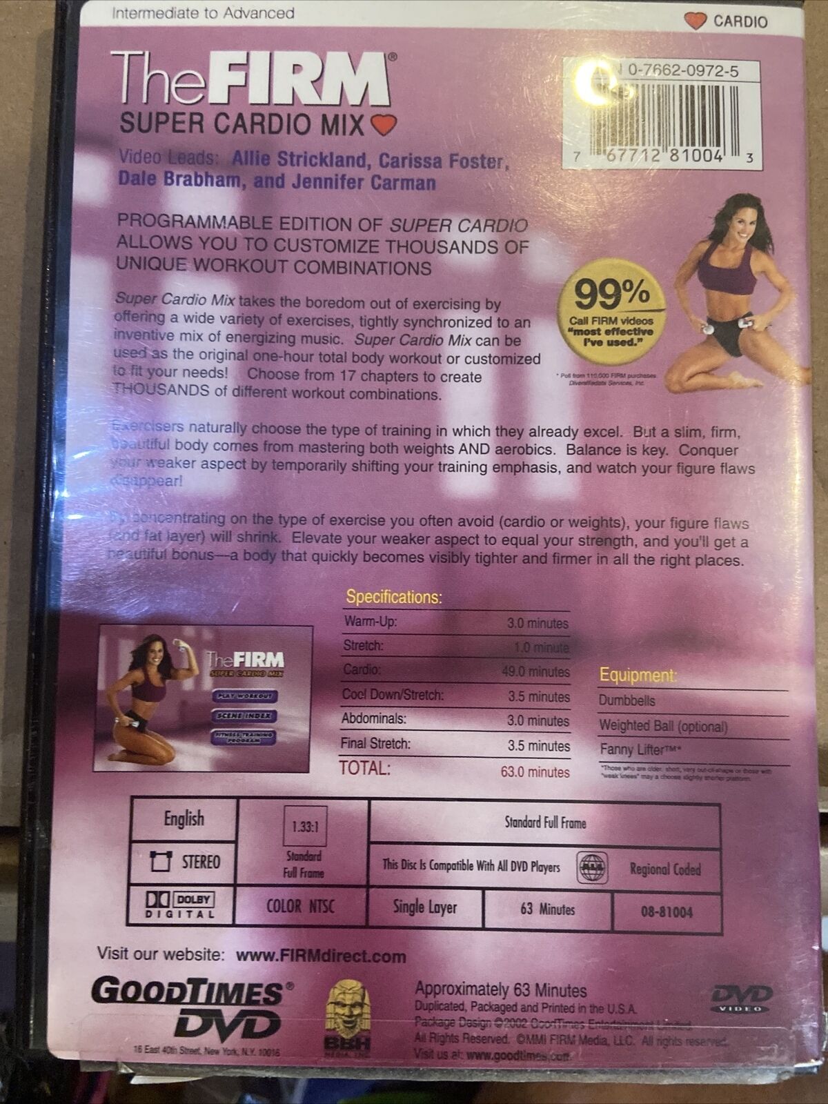 The Firm - Total Body: Super Cardio Mix (DVD, 2002)