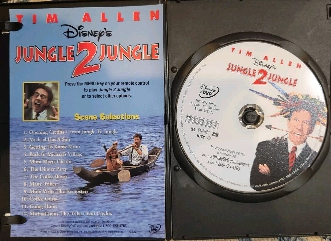 Jungle 2 Jungle (DVD, 1997) Tested. Slim Case. Cropped Artwork