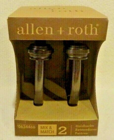 Allen + Roth # 0634455 Oil Rubbed Bronze Steel Curtain Holdbacks 2 in Package