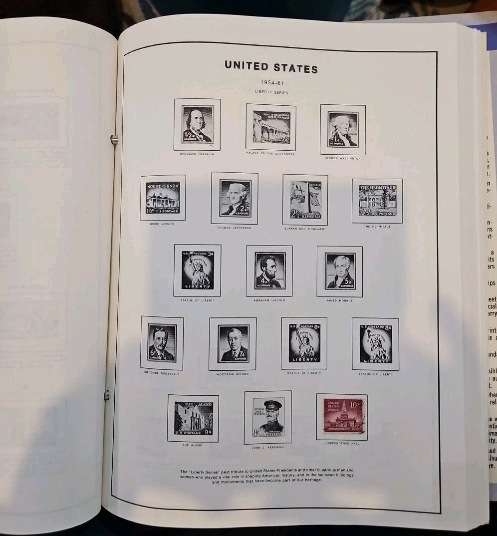 Hygrade AMERICA Stamp Collection Album W/ Some Stamps In Binder  1982