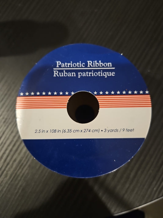 Patriotic Ribbon 2.5" x 108" (3 Yds / 9 Feet)