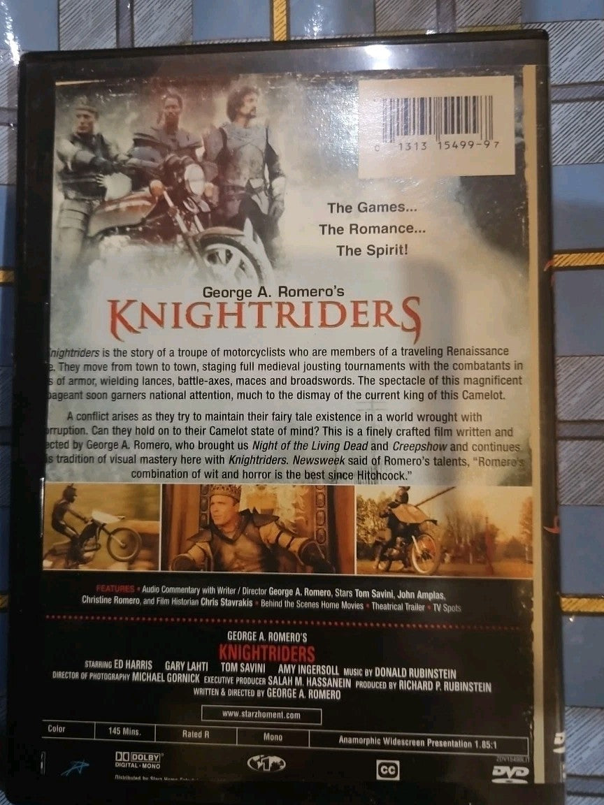 Knightriders (DVD, 1981) Tested slim case cropped artwork.