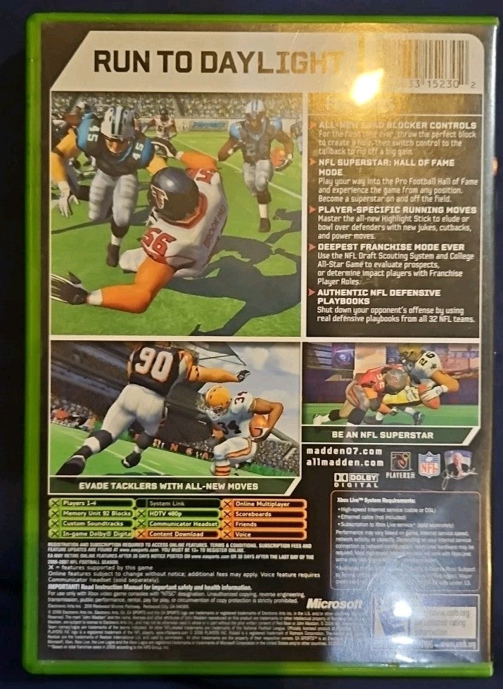 Madden NFL 07 (Microsoft Xbox, 2006) Tested. New Case. No Scratches