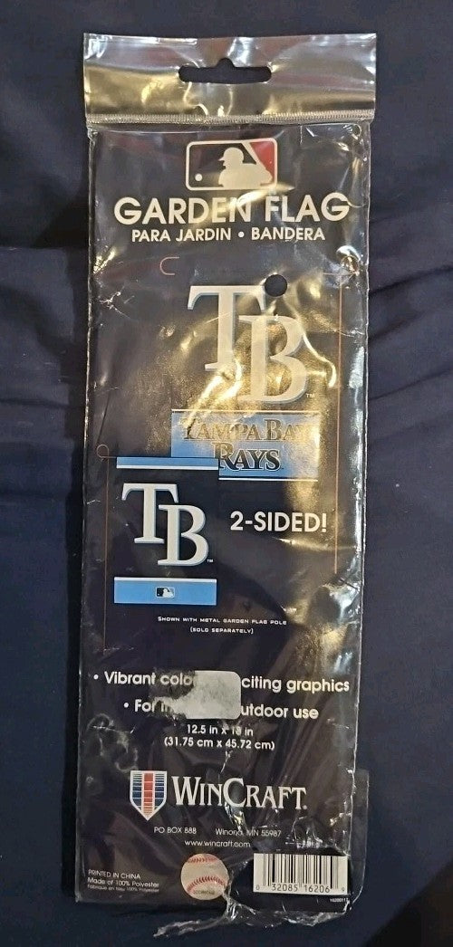 Tampa Bay Rays 2 Sided Garden Flag 12.5" x 18" [NEW] MLB Fan Yard Outdoor